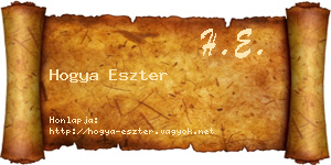 Hogya Eszter névjegykártya