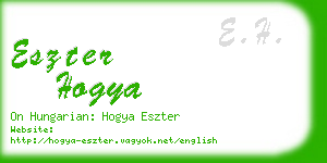 eszter hogya business card